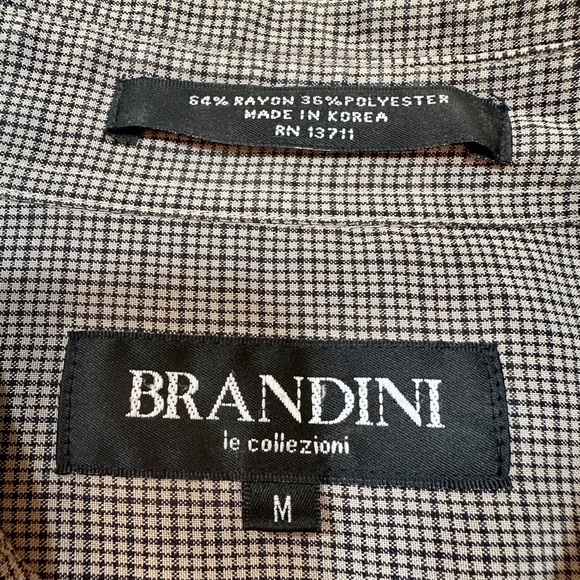 BRANDINI, SET/2, MENS SHIRTS. SMALL PLAID DESIGN. LONG SLEEVE. SIZE M - Picture 9 of 9